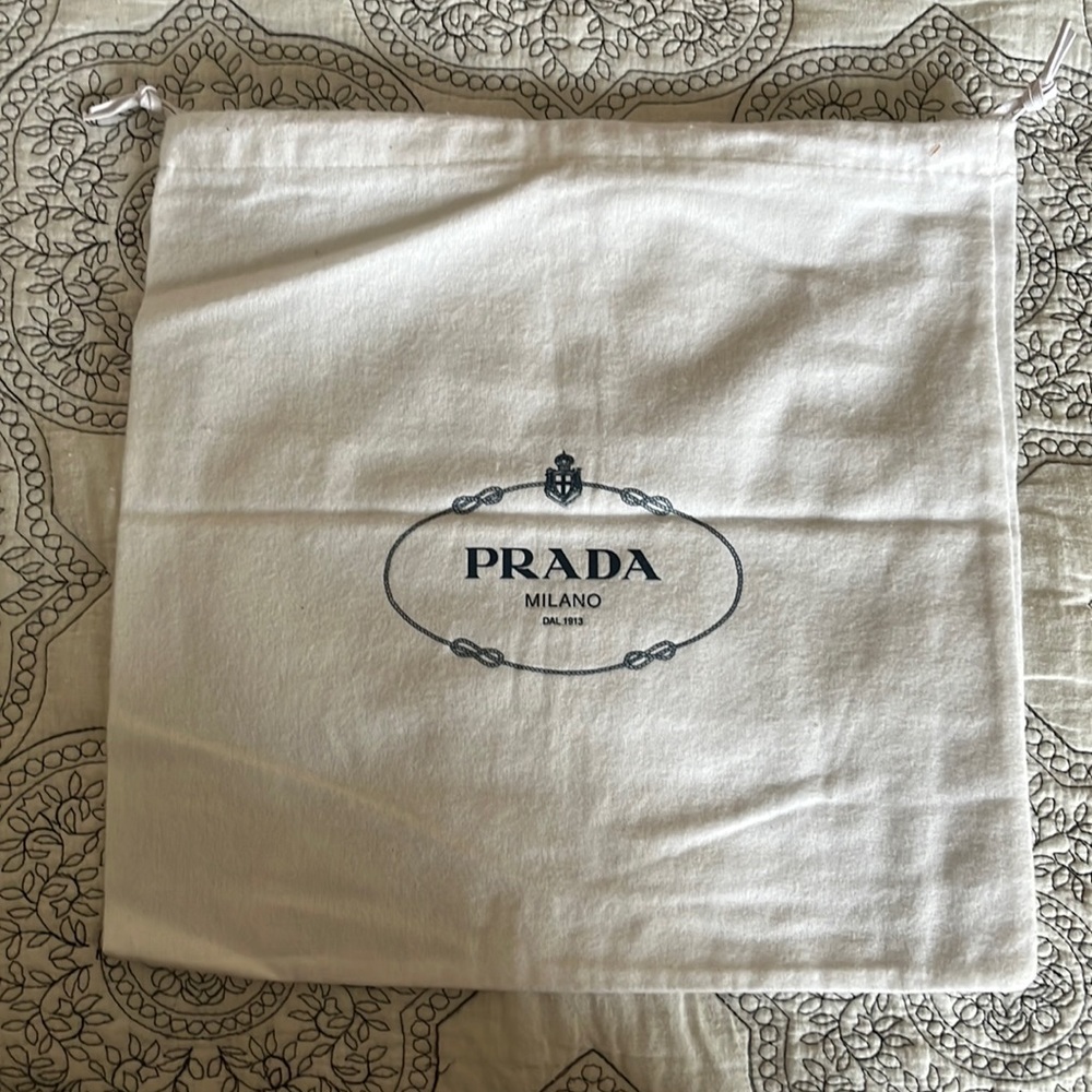 Prada drawstring dust bag